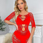 Revealing Sexy See Thru Dresses Wife Mesh Lingerie Set