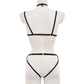 Revealing Sexy Valentines Lingerie Set Latina Sexy Harness Lingerie Women  Bra Panties