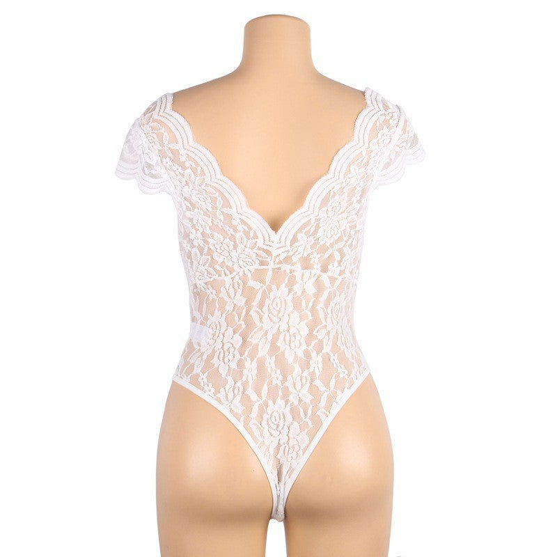 Revealing Sheer Bodysuit Hot mature sheer lingerie Nude Teddy🌹