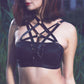 Revealing Strappy Bra Red Black Body Harness Lingerie