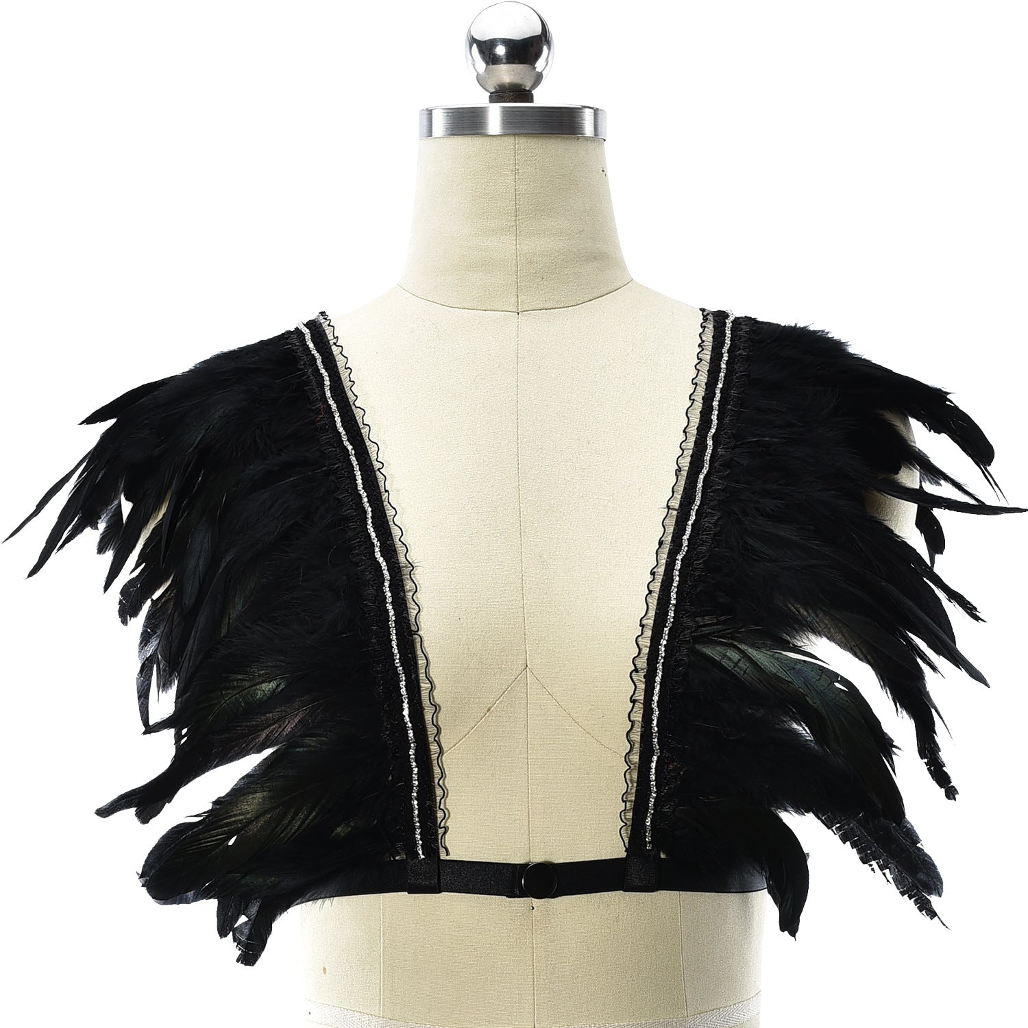Feather Rave Bra Revealing Strappy Bra Red Sexy Harness Lingerie Feather Bra – Le Jour Jour