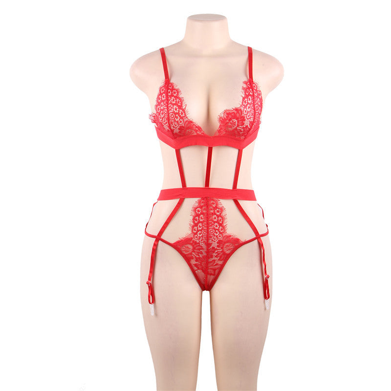 See Through Red Lace Bodysuit Slutty sexy mature lingerie Sheer Teddy