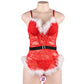 See Through Sexy Babydoll Christmas sexy mature lingerie Red Chemise