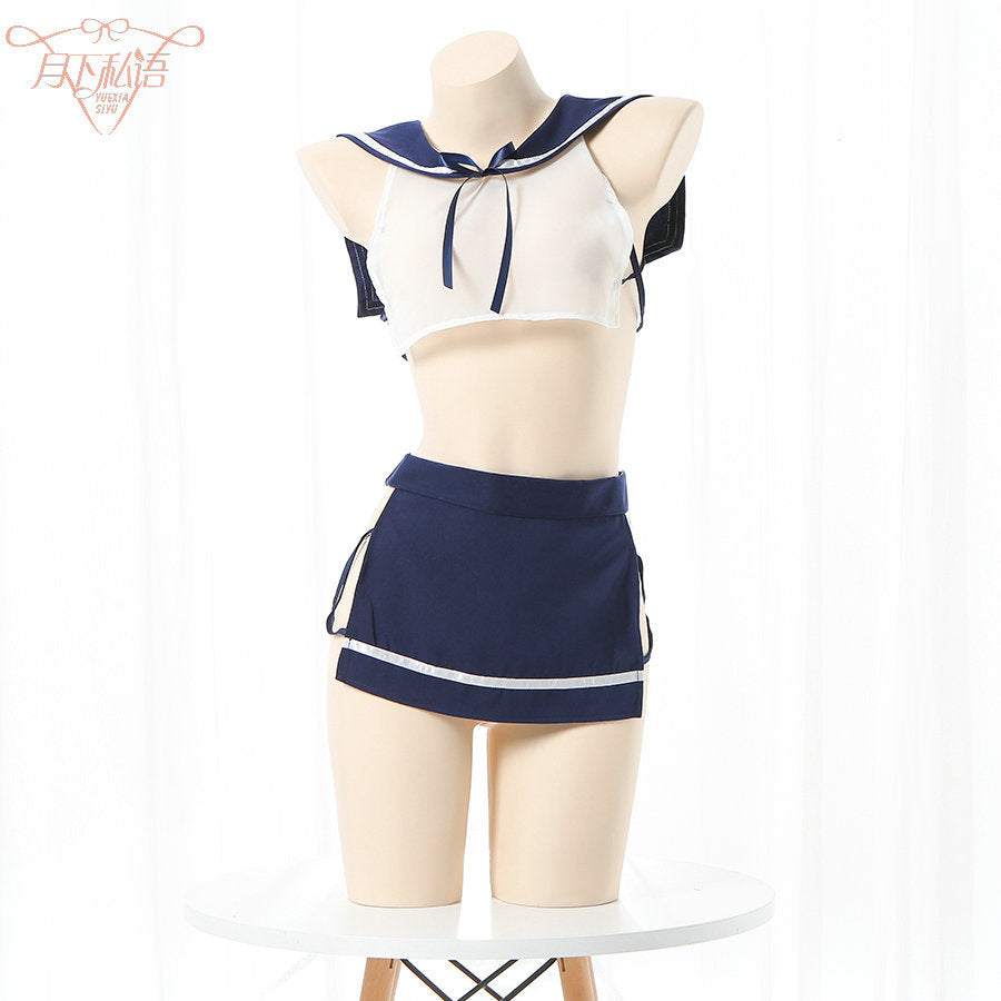 See Through Skirt Outfits Sexy Schoolgirl Costume Anime Cosplay Lingerie