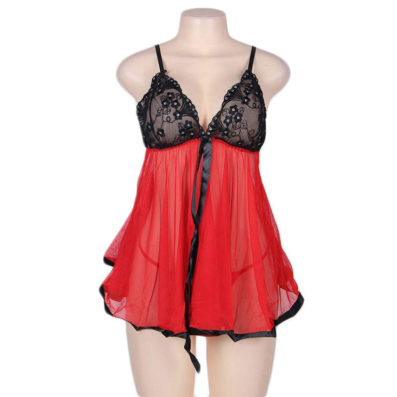 See Thru Babydoll Pajamas Nasty mature with lingerie Sexy Chemise