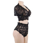 See Thru Sexy Lace Lingerie Set Extreme mature women lingerie Bra Panties