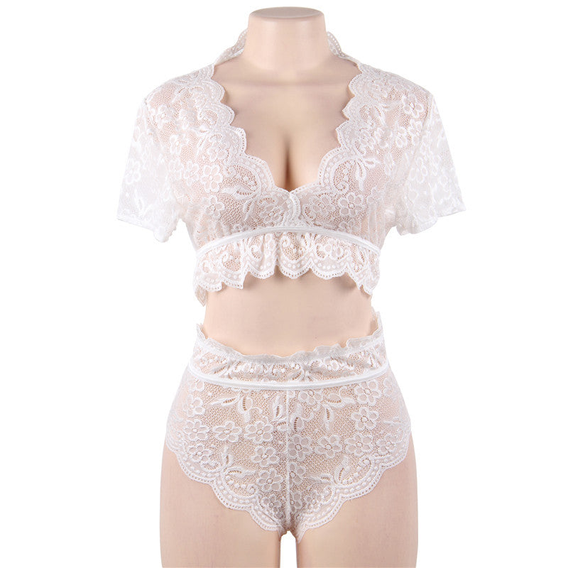 See Thru Sexy Lace Lingerie Set Extreme mature women lingerie Bra Panties