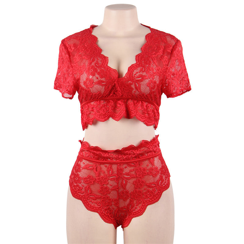 See Thru Sexy Lace Lingerie Set Extreme mature women lingerie Bra Panties