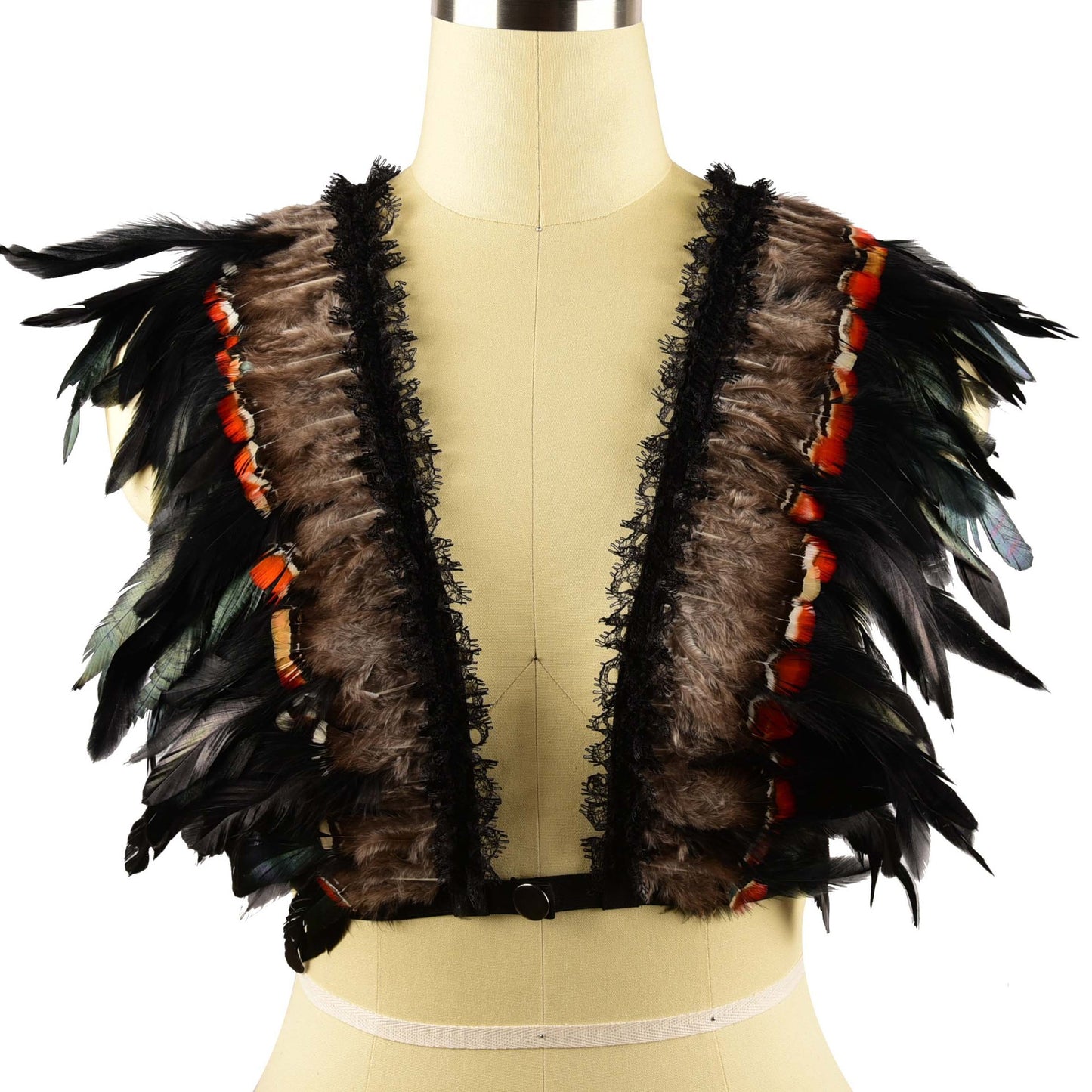 Sex Bra for Sexy Sexiest Black Body Harness Lingerie Feather Bra