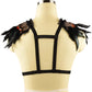 Sex Bra for Sexy Sexiest Black Body Harness Lingerie Feather Bra