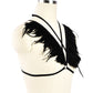 Sex Sexiest Bra Sexiest Bdsm Harness Lingerie Feather Bra