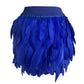 Sex Sexy Valentines Lingerie Black Blue Feather Skirt