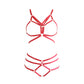 Sex Sexy Valentines Lingerie Set Black Body Harness Lingerie Sexy Bra Panties