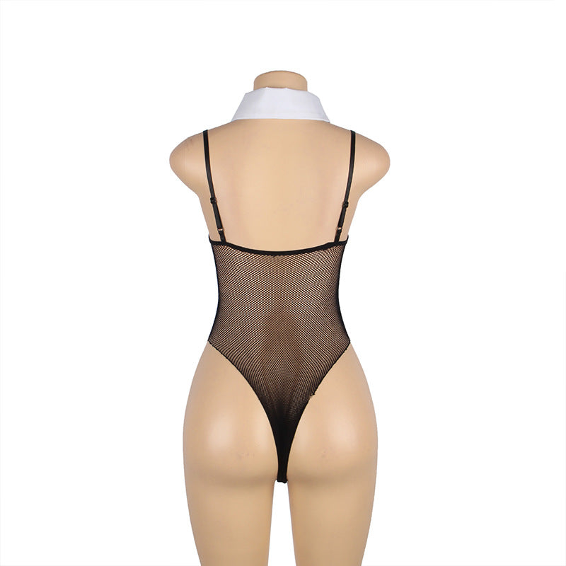 Sex White Lace Bodysuit Sexy mature sheer lingerie Sexiest Teddy🌹