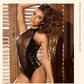 Sexiest Black Bodysuit Plus Size Leather Lingerie Nasty Teddy