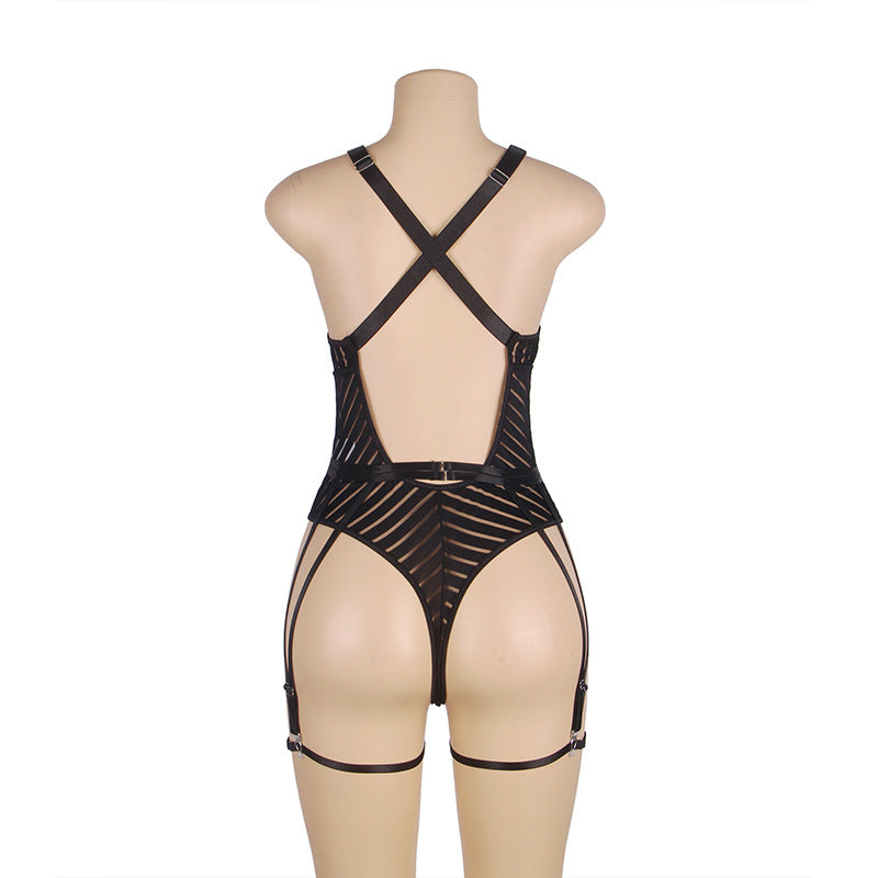 Sexiest Open Back Bodysuit Sexiest mature mom lingerie Black Teddy🌹