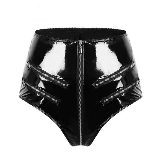 Sexiest Panties Crotchless Faux Leather Lingerie