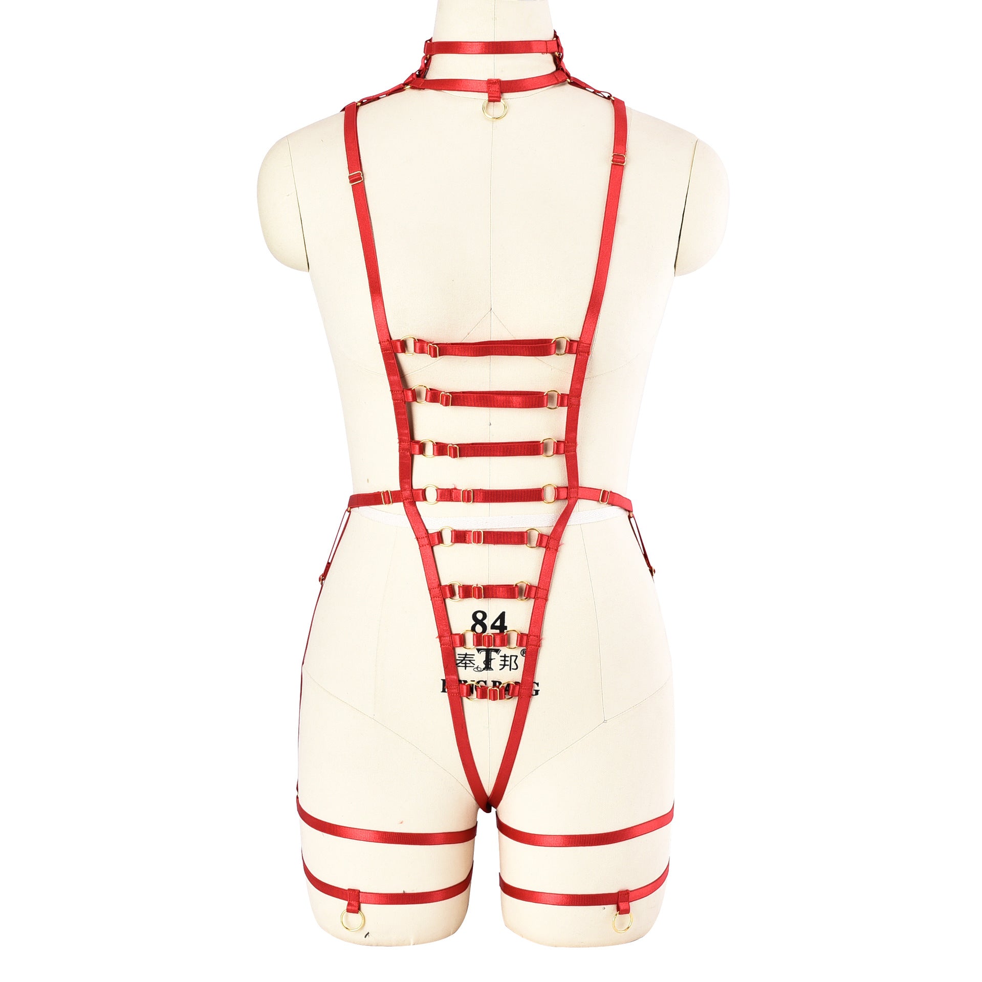 Sexiest Red Bodysuit Red Strappy Harness Lingerie Sex Teddy