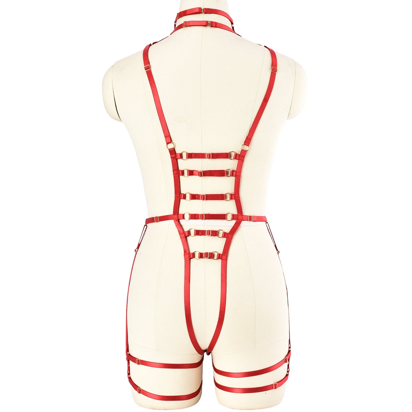 Sexiest Red Bodysuit Red Strappy Harness Lingerie Sex Teddy