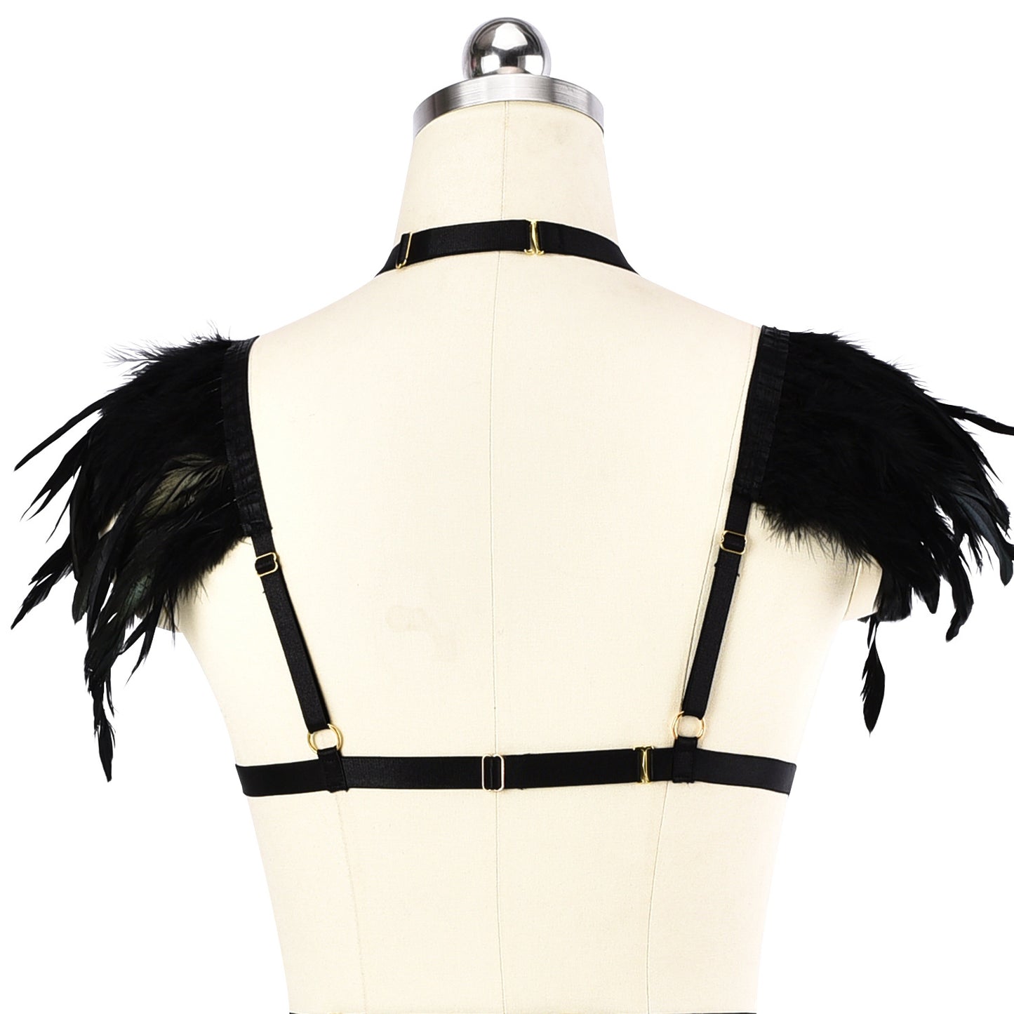 Sexy Bra Straps Hot Bdsm Lingerie Harness Feather Bra