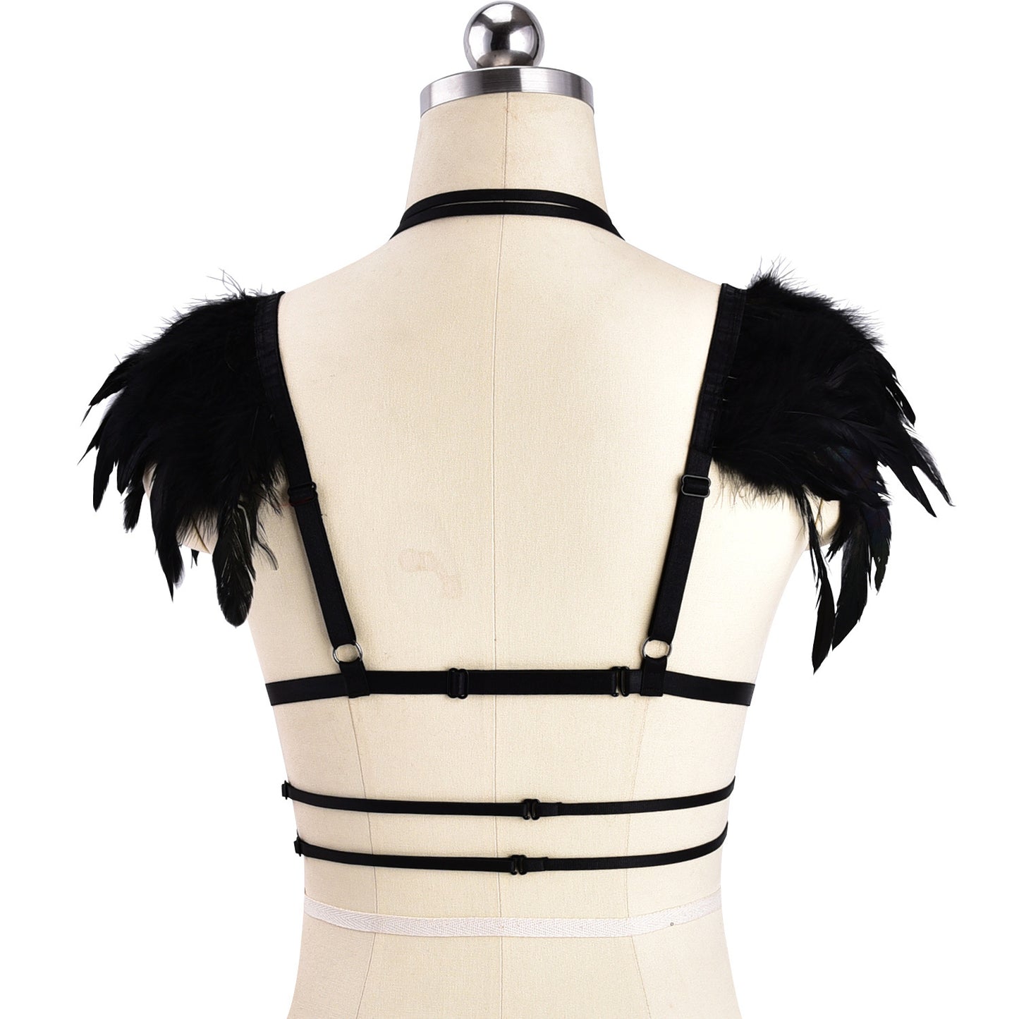 Sexy Harness Bra Hot Strappy Harness Lingerie Feather Bra