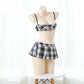 Sexy Schoolgirl Costume Cosplay Lingerie Set Skirt Anime