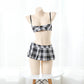 Sexy Schoolgirl Costume Cosplay Lingerie Set Skirt Anime