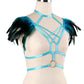 Sexy Sexiest Bra Hot Bdsm Harness Lingerie Feather Bra