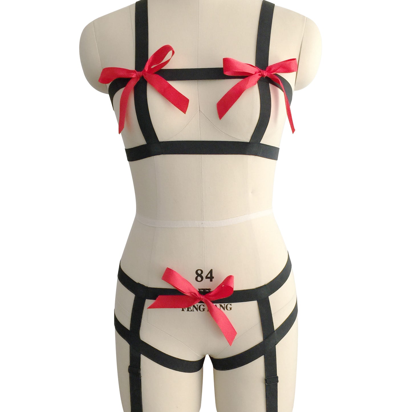 Sexy Sexy Black Lingerie Set Couples Bondage Harness Lingerie Latina Bra Panties