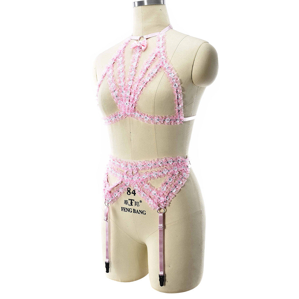 Sexy Sexy Lingerie Bra Set Chubby Bdsm Lingerie Harness Hot Bra Panties