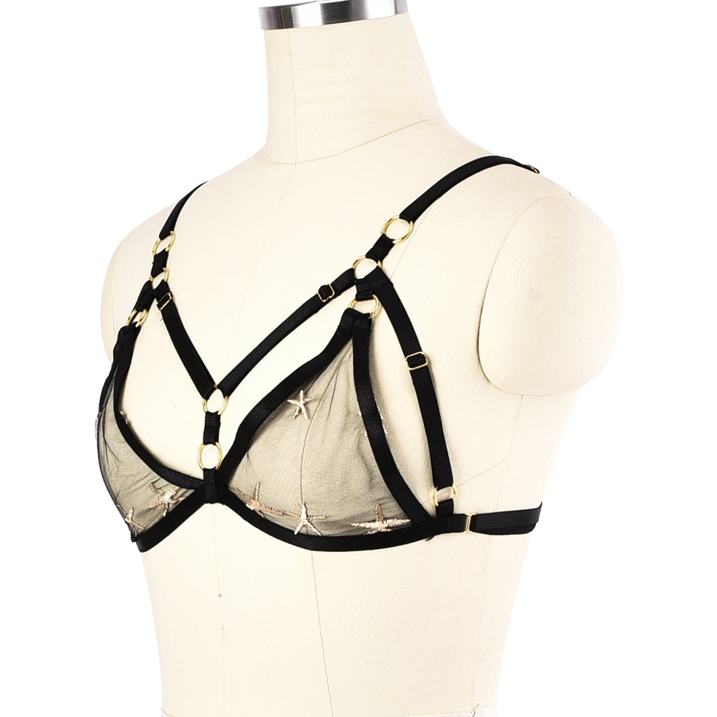 Sexy Strappy Bra Hot Black Body Harness Lingerie