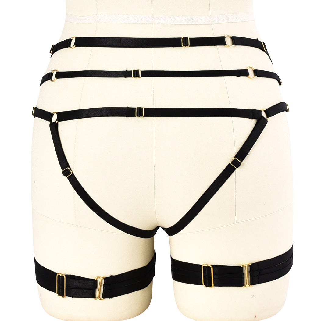 Sexy White Crotchless Panties Hot Bdsm Harness Lingerie Red Thong