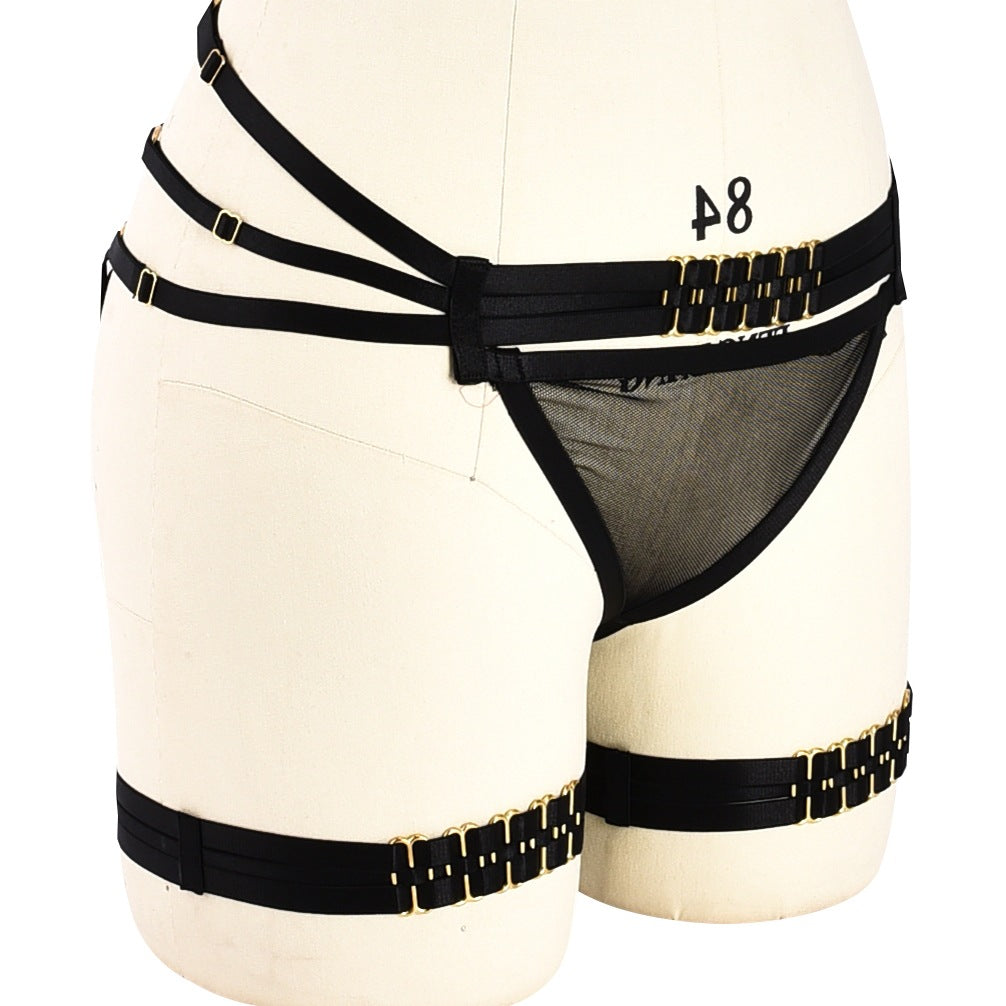 Sexy White Crotchless Panties Hot Bdsm Harness Lingerie Red Thong