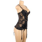 Sheer Black Lace Bodysuit Black mature lingerie mom See Thru Teddy