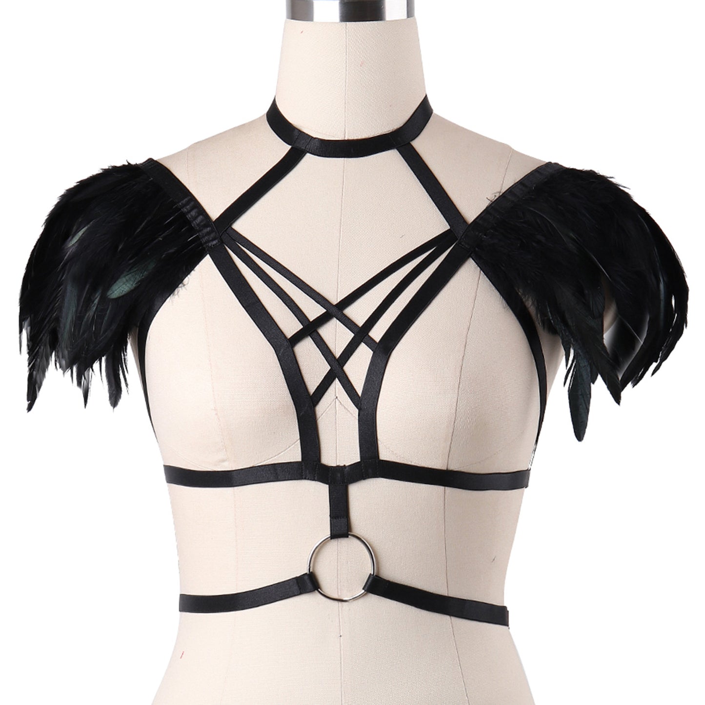 Slutty Bra for Sexy Women  Black Body Harness Lingerie