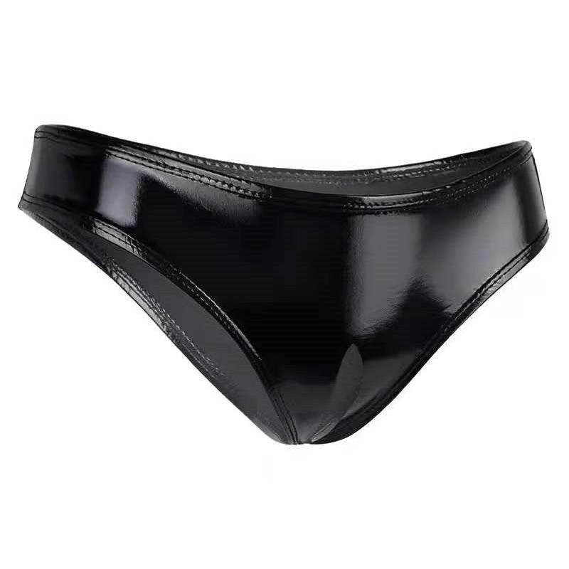 Slutty Panties Crotchless Kinky Leather Lingerie