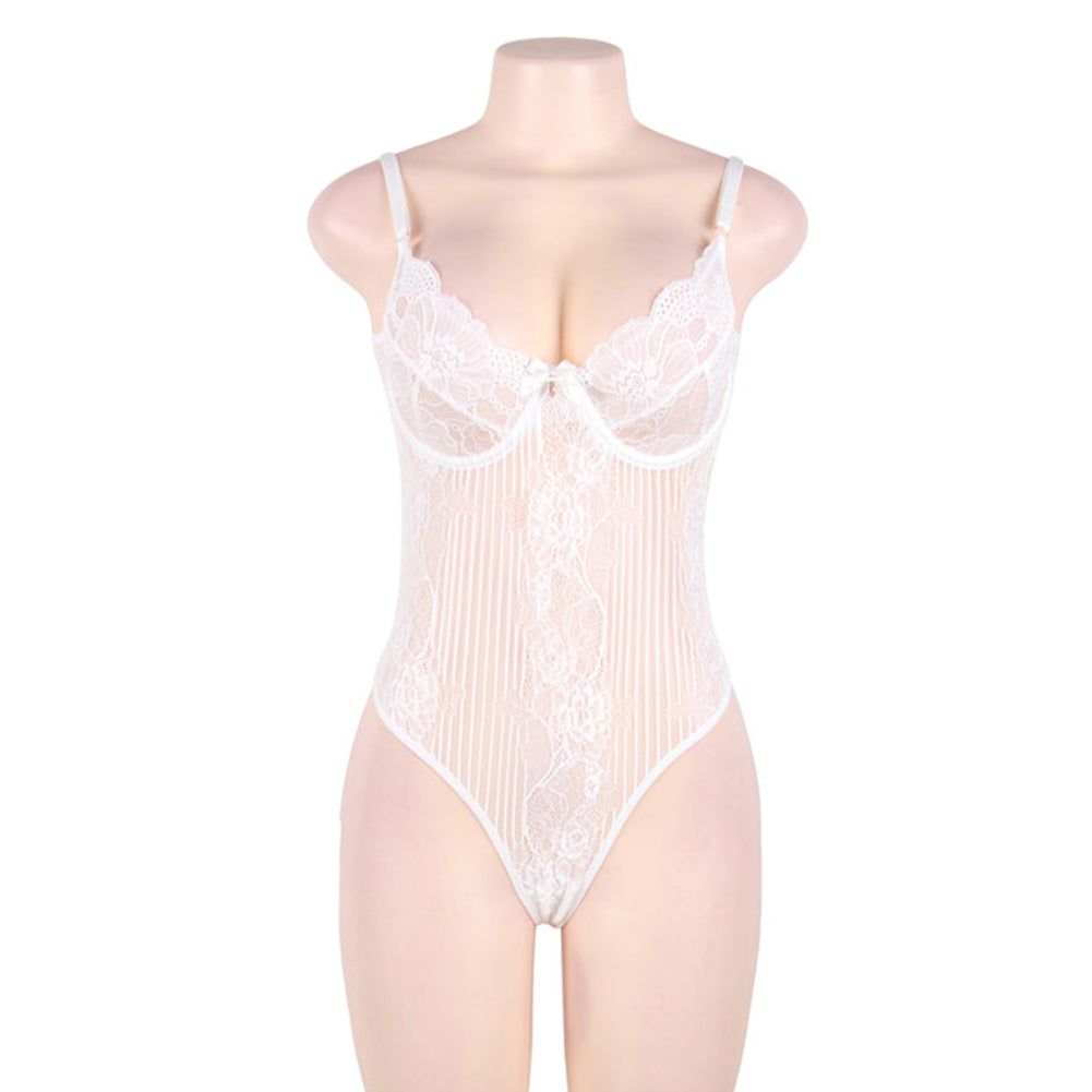 Slutty Sexy Bodysuit See Through mature with lingerie Nasty Teddy