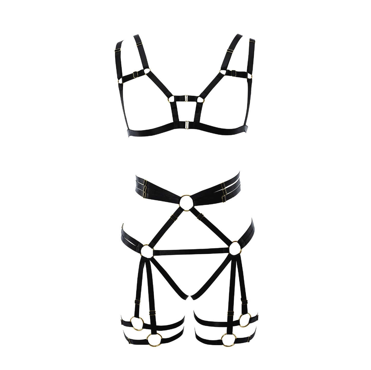 Slutty Sexy Lingerie Bra Set Intimate Bondage Harness Lingerie Extreme Bra Panties