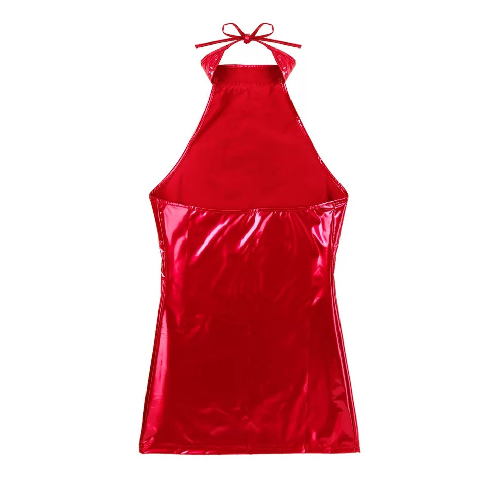 Slutty Sexy Red Dresses Kinky Latex Lingerie