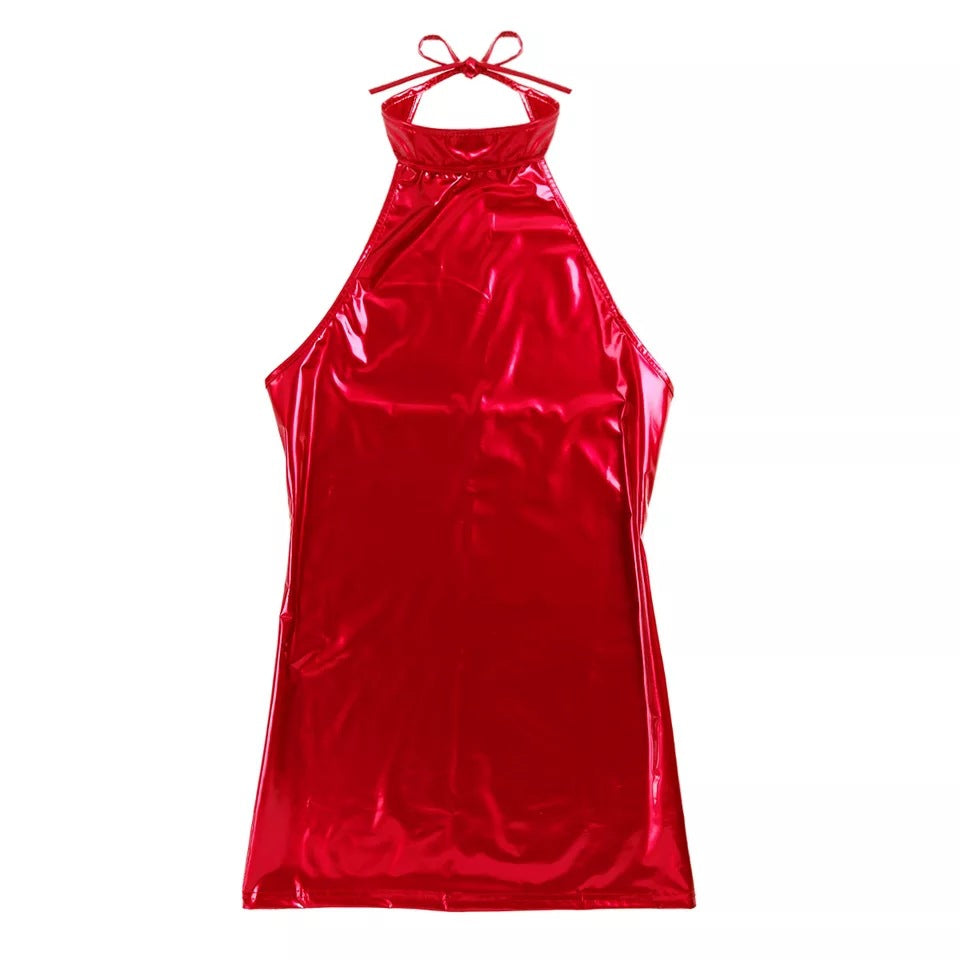 Slutty Sexy Red Dresses Kinky Latex Lingerie