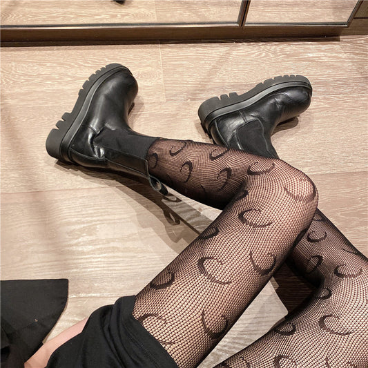 Slutty Sheer Crotchless Tights Lace Pantyhose