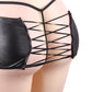 Strapy Black Leather Bodysuit Hot Mature Wife Lingerie Latina Teddy