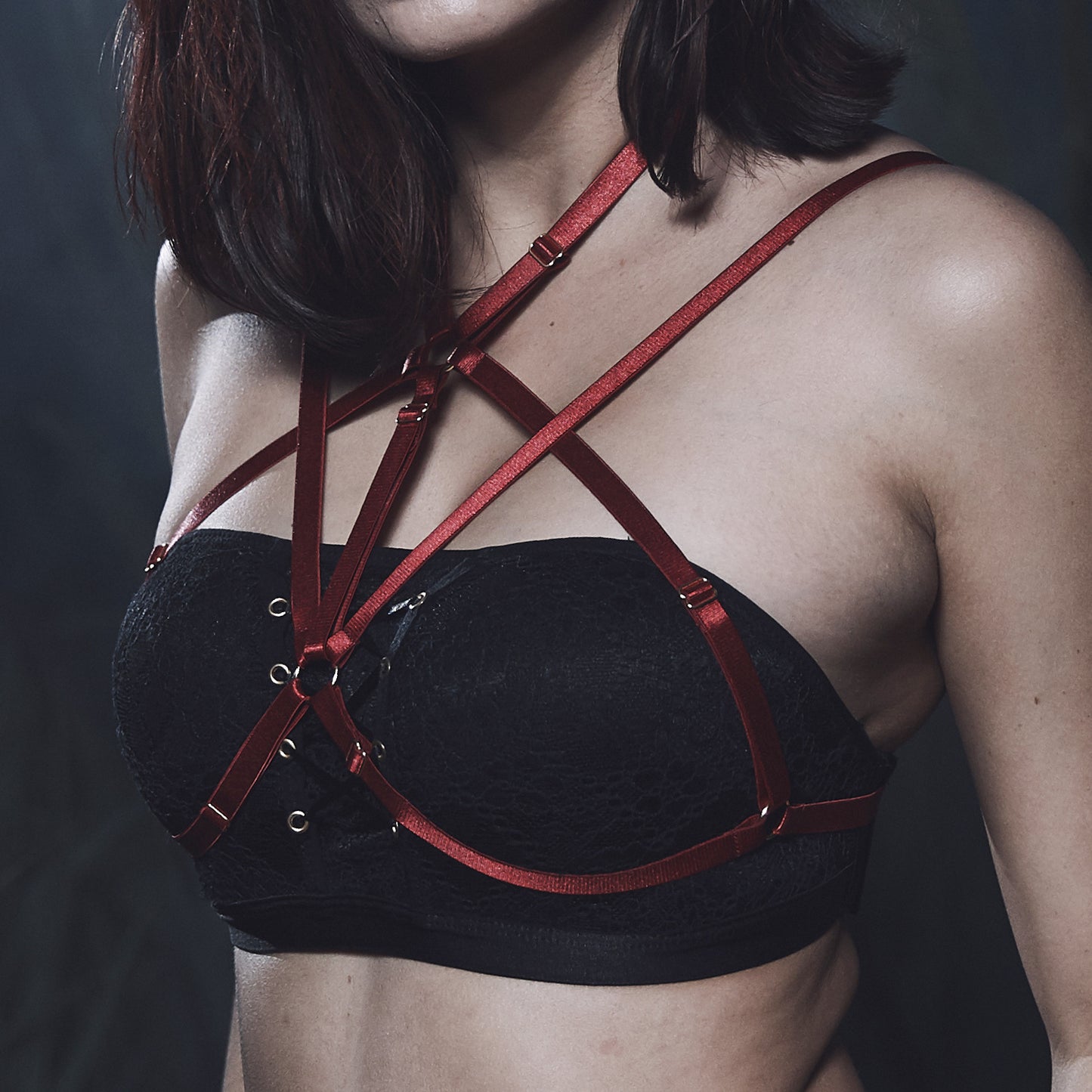 Strapy Harness Bra Black Strappy Harness Lingerie