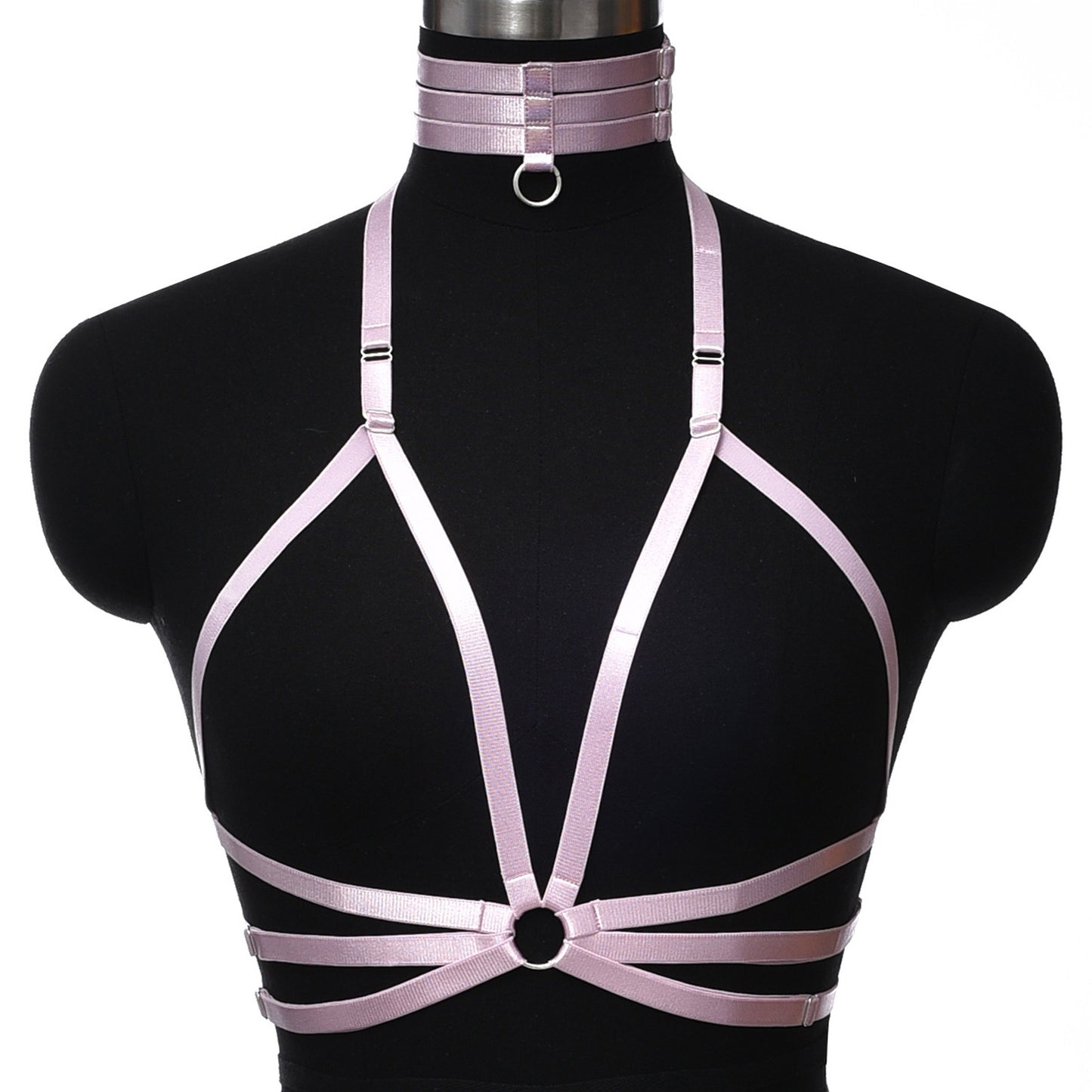 Strapy Harness Bra White Bdsm Lingerie Harness