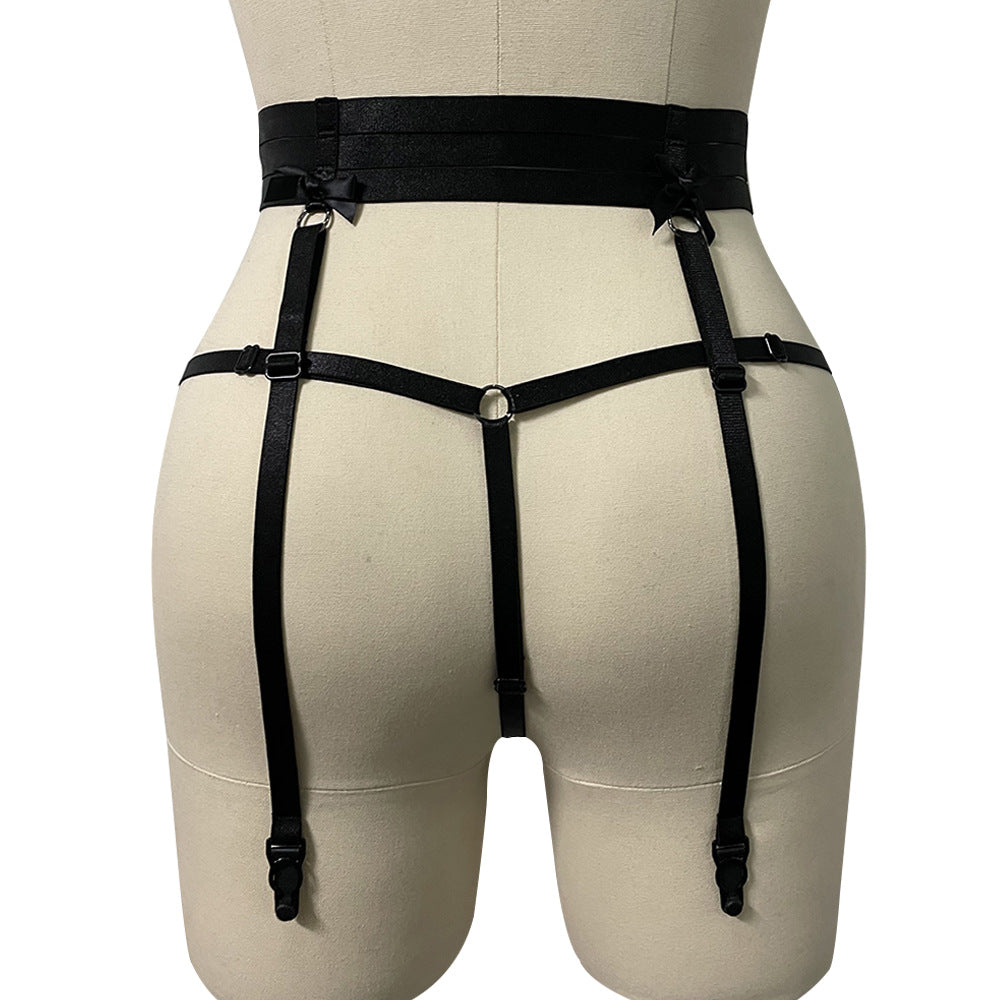 Strapy Mature Garter Belt White Sexy Harness Lingerie