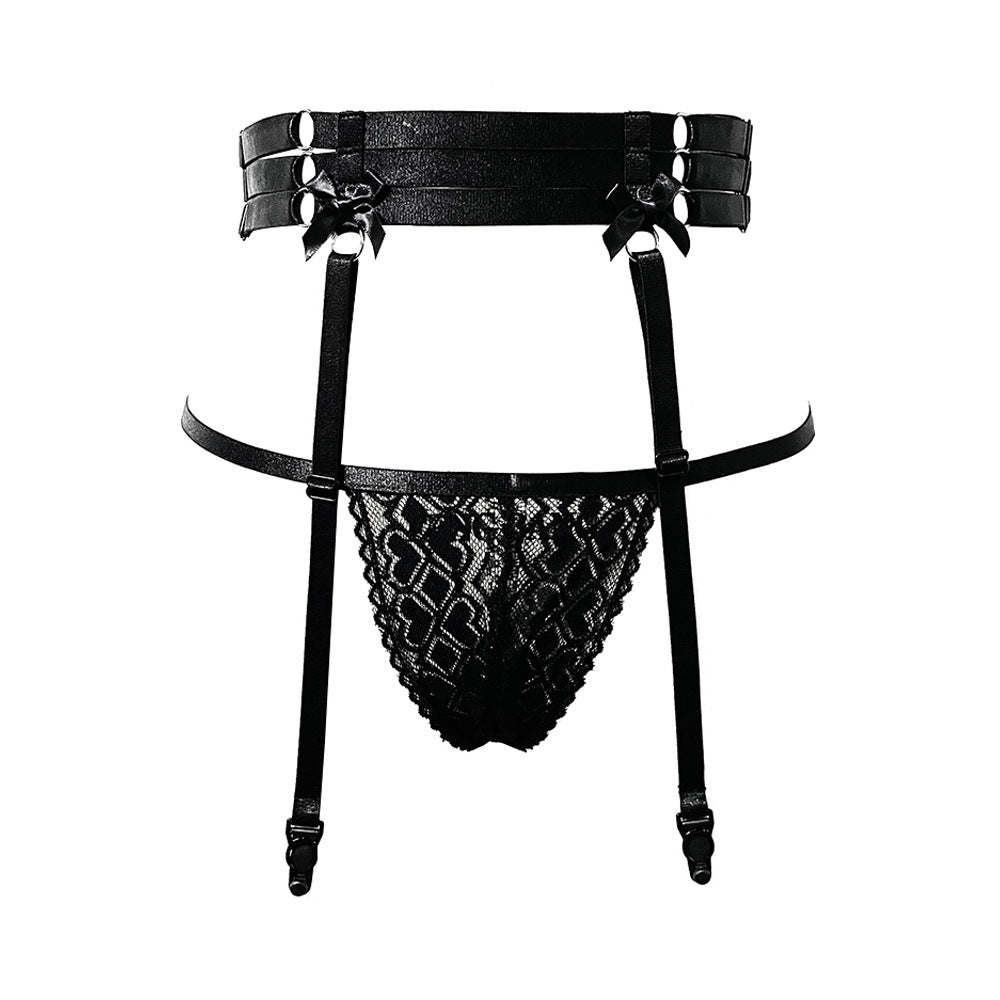 Strapy Mature Garter Belt White Sexy Harness Lingerie