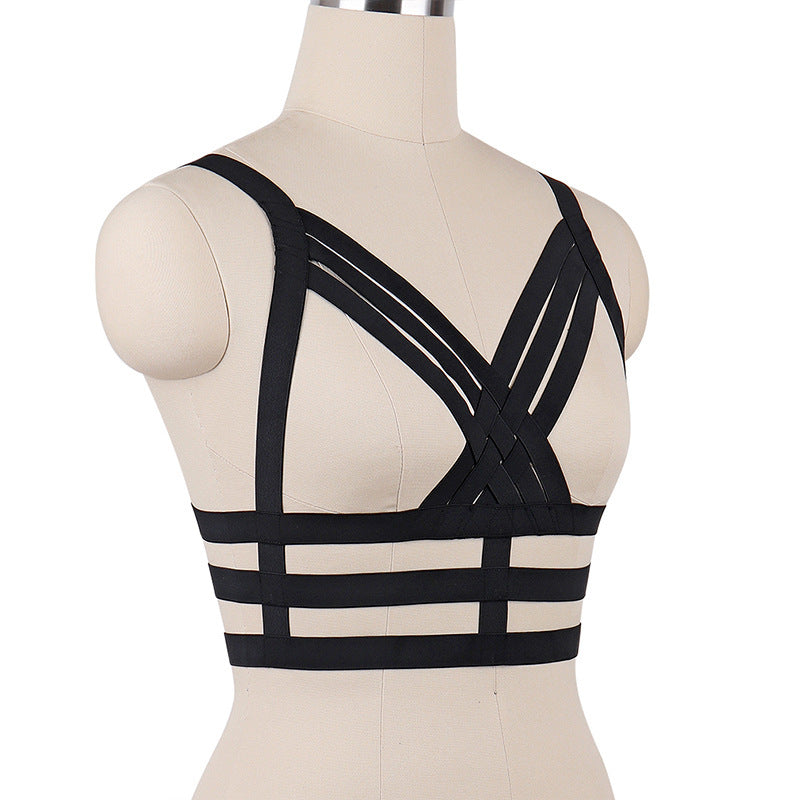 Strapy Sexiest Bra Black Bdsm Harness Lingerie