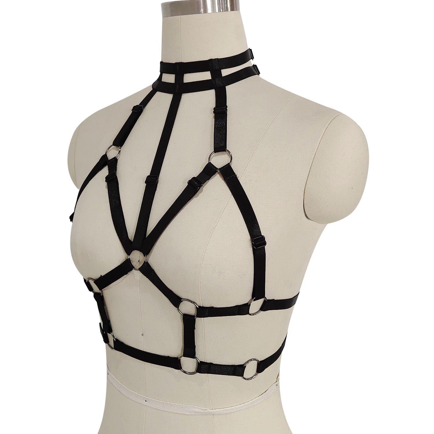 Strapy Sexiest Bra Black Bdsm Harness Lingerie