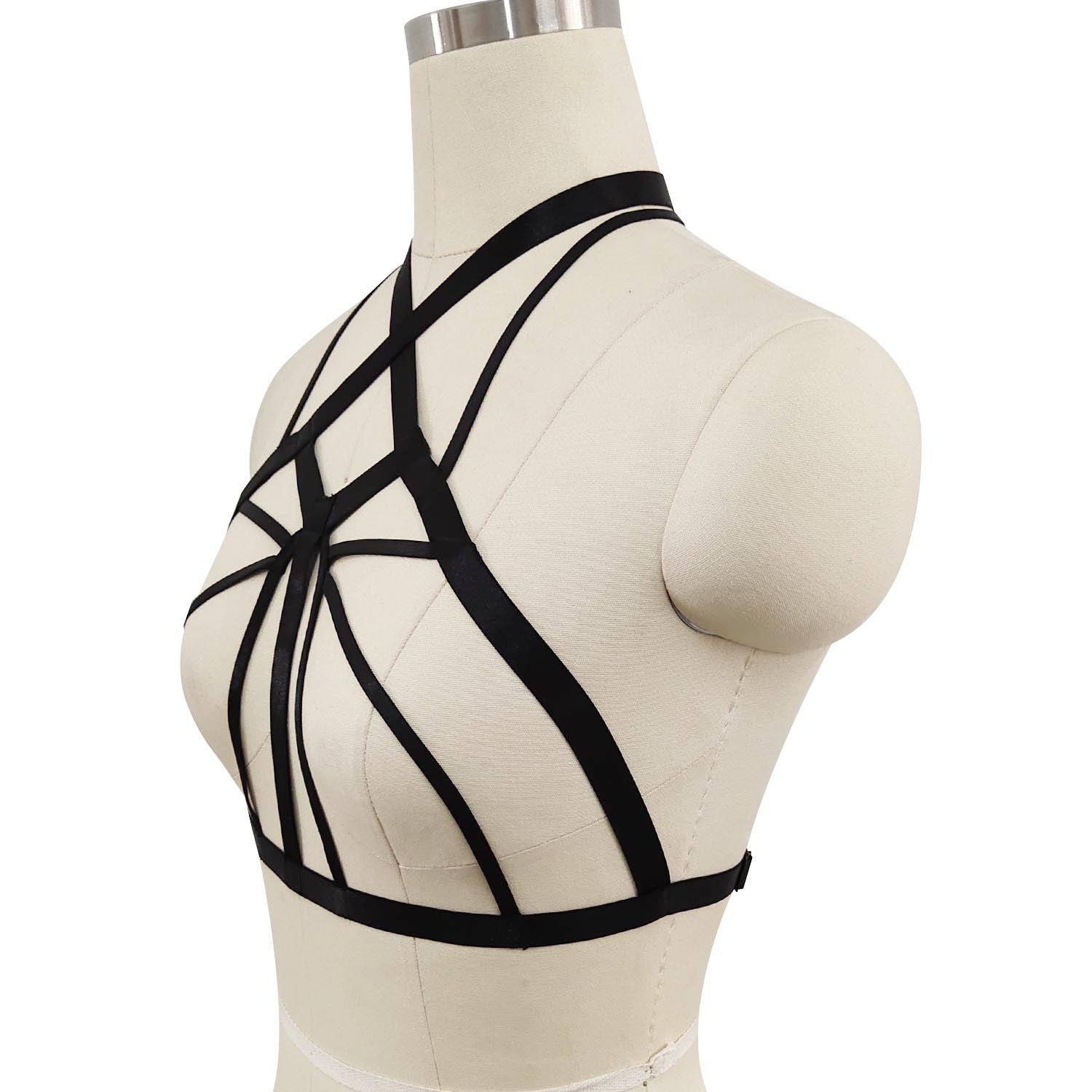 Strapy Sexiest Bra Black Bdsm Harness Lingerie