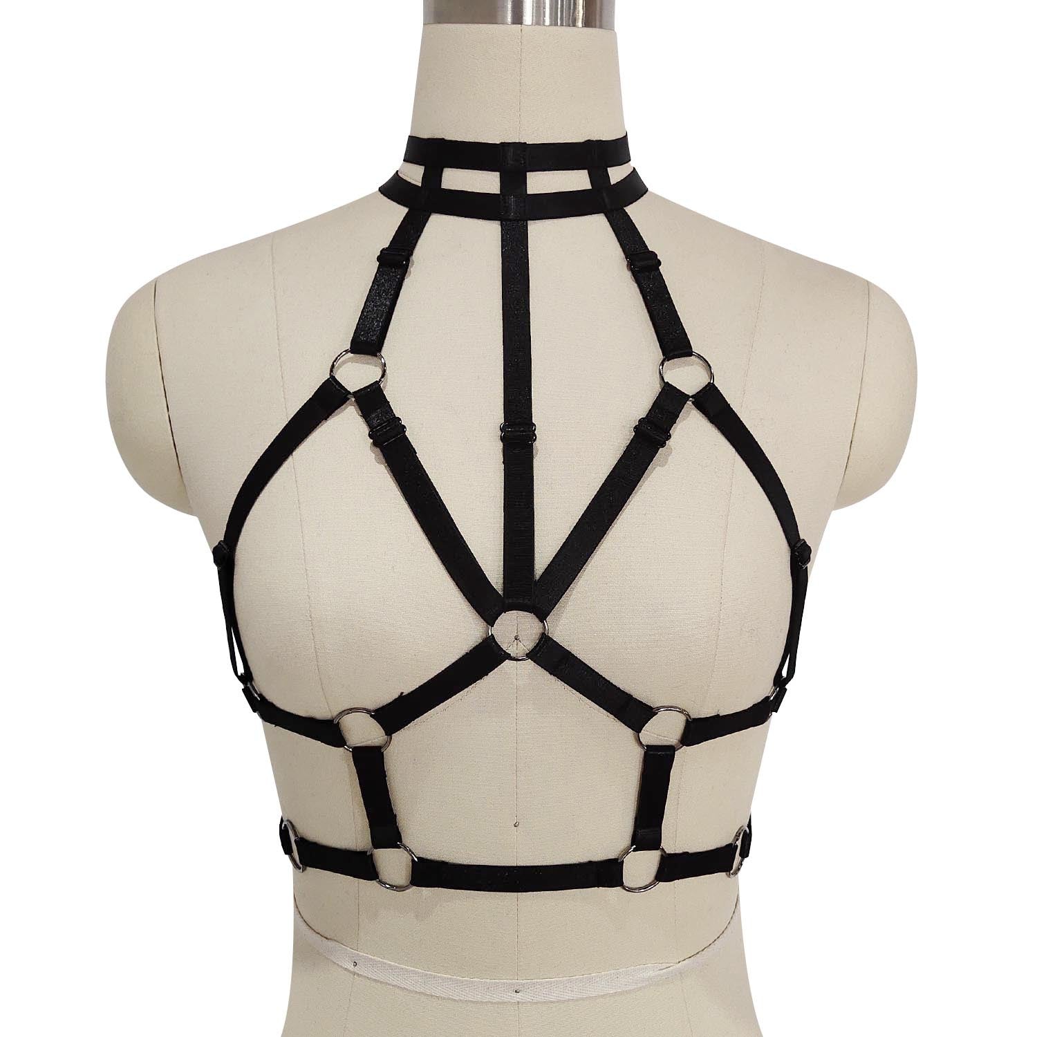 Strapy Sexiest Bra Black Bdsm Harness Lingerie